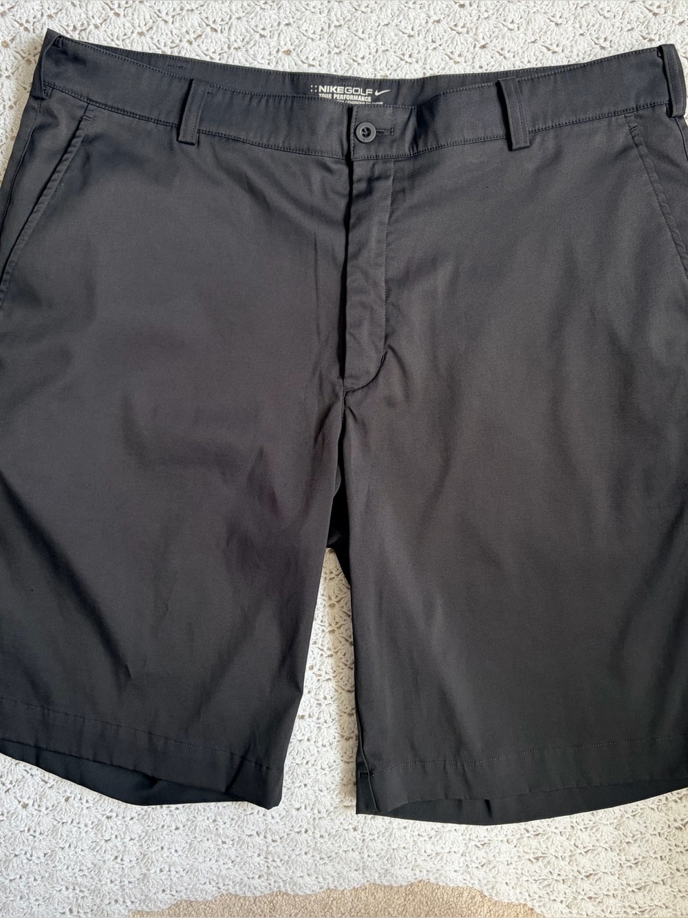 Nike Golf Tour Performance Dri Fit Flat-Front Golf Shorts- Black- Men’s 36 waist